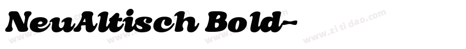 NeuAltisch Bold字体转换